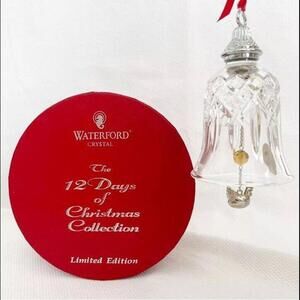 🔮🔔 Waterford 12 Days of Christmas Crystal Bell Three French Hens NIB